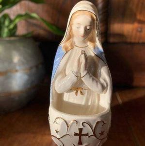 Vintage "Our lady of Grace" Holy Water Front